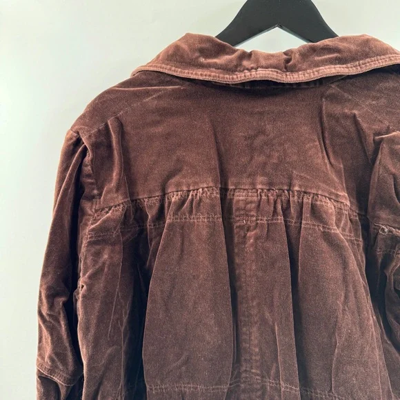 Joan Rivers Brown Textured Button-Up Top Size Large - Picture 6 of 8